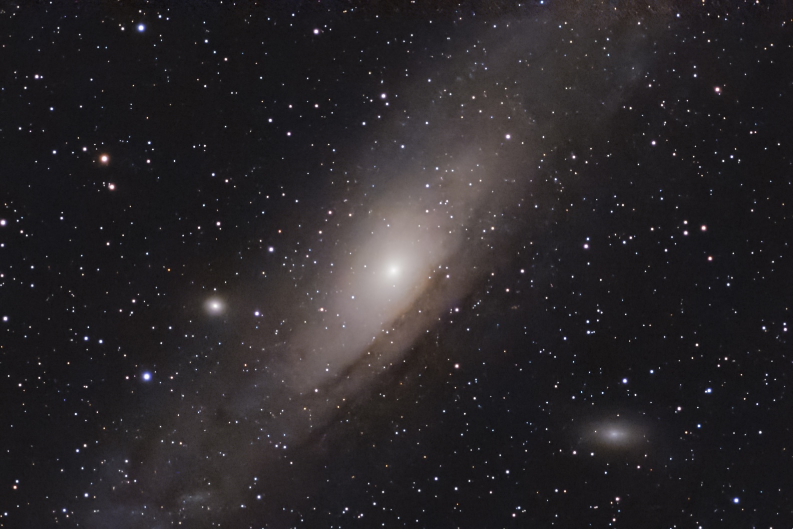 The Andromeda Galaxy (M31) photographed from Halloran Springs, California, in 2026